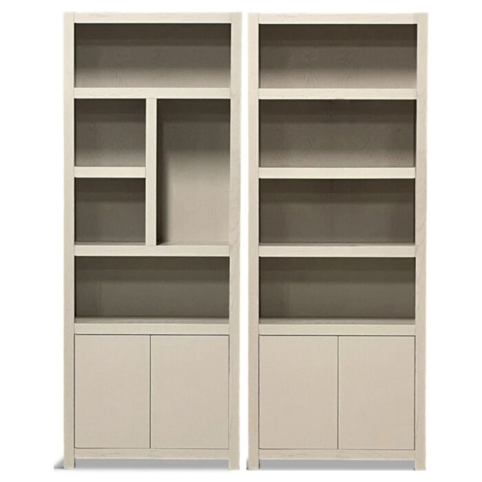 Boekenkast Diamond 80cm 4 vaks Taupe