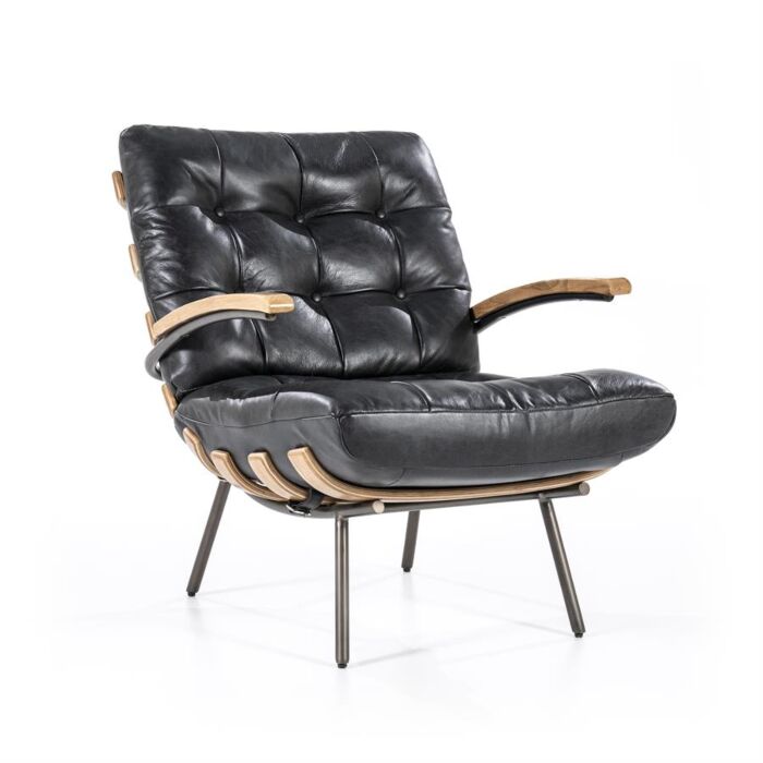 Fauteuil Bastiaan - zwart java leder