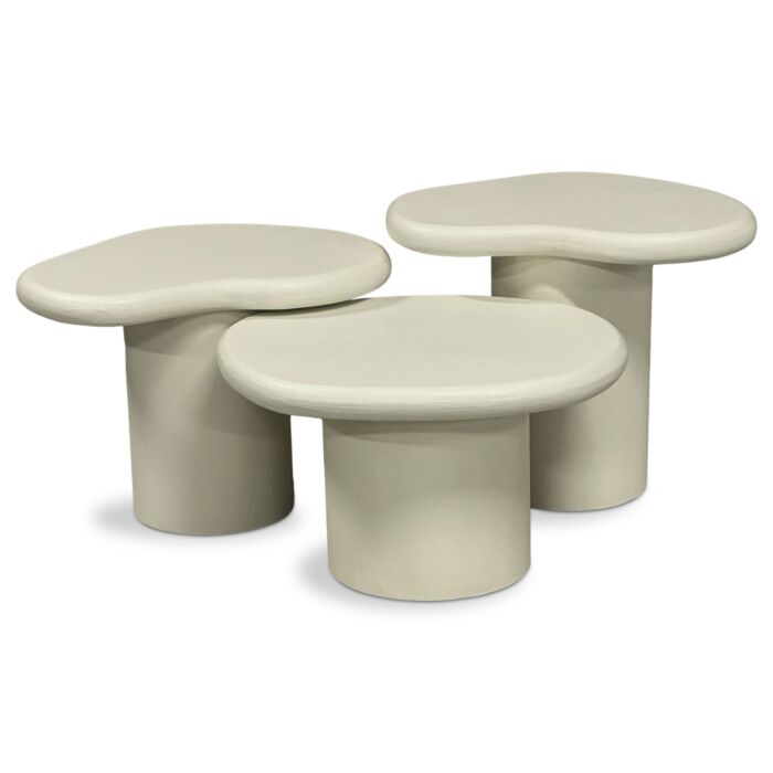 Bijzettafel Set Lime Milky White