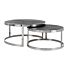 Salontafel Blackbone silver set van 2