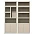 Boekenkast Diamond 80cm 4 vaks Taupe