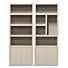 Boekenkast Diamond 80cm 5 vaks Rechts Taupe