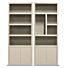  Boekenkast Diamond 80cm 5 vaks Rechts Taupe