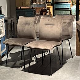 Stoelen Velours Taupe