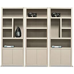 Boekenkasten Diamond Set Van 3 80cm Taupe